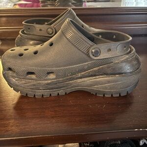 CROCS Black Platform Shoes